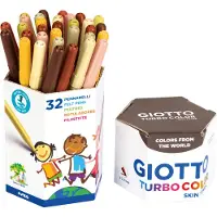 Giotto Huidskleur Stiften 32 Stuks - Huidskleur Viltstiften Skin Tones - Skin Color Marker - Skin Tones Stiften