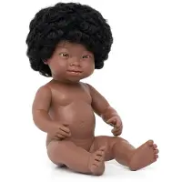 Miniland African Down Syndrome Baby Doll 38 Cm Zwart Kinderen