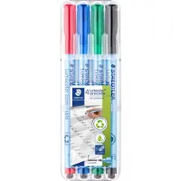 Staedtler Lumocolor correctable niet permanente en droog afveegbare marker – fijn - box 4 kleuren