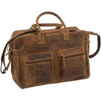 Greenburry Vintage aktetas Leer 40 cm Laptopcompartiment bruin