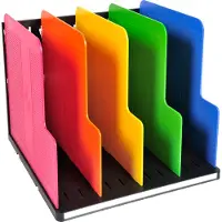 Exacompta Modulotop Sorter A4+ Iderama regenboog, 5 verdelers, etikethouder, Blaue Engel, 25 jaar garantie
