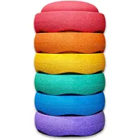 Stapelstein Rainbow Purple | Set van 6
