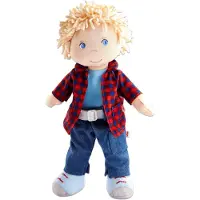 Haba Knuffelpop Nick Blauw/rood 30 Cm