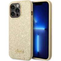 GUESS Glitter Flakes Backcover voor de Apple iPhone 14 Pro Max - Goud