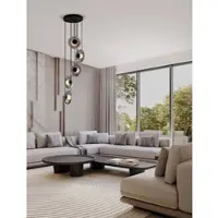 Lyora Unieke hanglamp Ballet zwart 5-lichts rond
