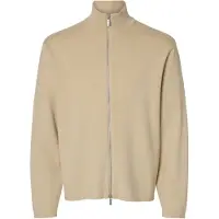 Selected Gebreid vest 'SLHTeller' beige