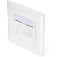 Digitus DN-9007-1 wandcontactdoos 2 x RJ-45 Wit