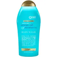 OGX Radiant Glow + Argan Oil of Morocco Extra Hydraterende Body Wash 577ml – Sulfaatvrije Douchegel voor Droge Huid – Intens Voedend & Zijdezachte Huid