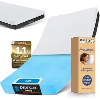 Arensberger SARA Gel-Schuim Matras – 90cm x 200cm x 16cm – NANOCELL Gel-Schuim H3 Hardheid – Ademend Ontwerp met Afneembare Hoes 240 g/m² – Wasbaar tot 60 °C – Oprolbare Comfortmatras
