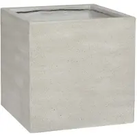 Pottery Pots Bloempot Cement and Stone Block M Beige Washed 40 x 40 x 40 cm