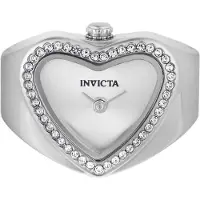Invicta Mini Ring Watch 49572 Dames Horloge - Quartz Uurwerk - Roestvrij Staal met zilveren Wijzerplaat - 18mm