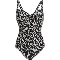 Regatta Dames/Dames Sakari Abstract Floral Tummy Control One Piece Zwempak (Beige)