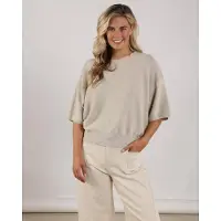 NUKUS Dames Truien & Vesten Winnie Pullover Lurex - Zand - Maat S