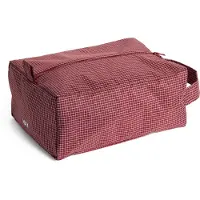 HAY Toilettas Grid Wash Bag Small Burgundy