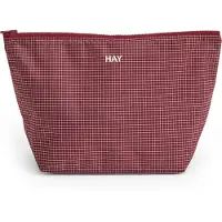 HAY Grid Pouch Medium | Burgundy