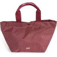 HAY Grid Everyday Bag Mini Burgundy