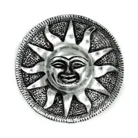 BERK Wierookhouder Zon - gepolijst aluminium - 9cm.