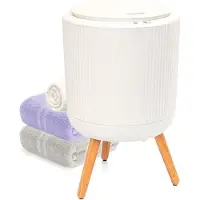 SereneLife Handdoekverwarmer – Vrijstaand model – 12L capaciteit – Ingebouwde timer – Met aromaschijven & LED-indicator – Grijs