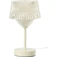 J-Line tafellamp Touch - metaal - wit - LED lichtjes