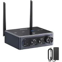 NÖRDIC Bluetooth 5.2 Hi-Fi versterker - 192kHz/24Bit - 2x 100W speaker uitgang