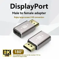 NÖRDIC Displayport Adapter - Male naar Female - 8K60Hz -Geschikt voor PC, Laptop & Dockingstation