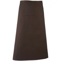 Premier Unisex Kleuren Barschort / Werkkleding (Lange Continentale Stijl) (Pakket van 2) (Bruin)