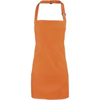 Premier Kleuren 2-in-1 schort / werkkleding (Pack of 2) (Oranje)