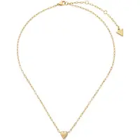 GUESS halsketting By Your Side 16-18" Heart Necklace Yellow Gold goudkleurig