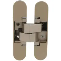 Hafele Onzichtbaar scharnier 3D verstelbaar 110x24 mm met zelfsluitend mechanisme en rem voor deuren tot 45 kg mat nikkel