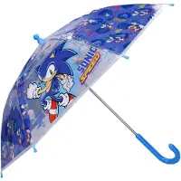 Sonic Rainy Days Paraplu - Blauw / Transparant - 60 x 71 x 71 cm - Kinderparaplu