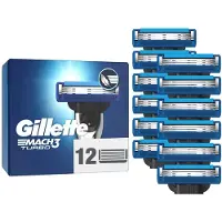 Gillette Mach3 Turbo Scheermesjes Voor Mannen - 12 stuks