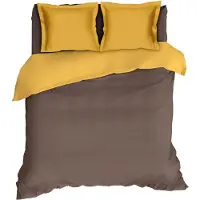 Romanette Dekbedovertrek Comtesse Bruin Oker Flanel-200 x 200 / 220 cm | 2-Persoons