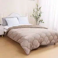 Beau Maison Velvet Sherpa Comfort Dekbed - 140x200 cm - Taupe - All Year