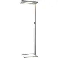 Arcchio Vloerlampe , Logan Ultra, dimbare, Metallic, Werkkamer / Kantoor, Aluminium, Modern