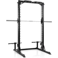 Hammer Maximum Multipress MA 50 Squat Rack met geleide halterstang, multigrip pull-up stang, verstelbare safety bars en houders voor gewichtsschijven | HAMMER