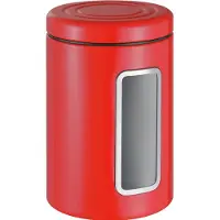 Wesco Classic Line Voorraadbus met Venster | 2 Liter | Metaal - Rood | Voorraadpot