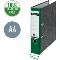 Leitz 180° Ordner Gewolkt A4 - 80mm - 100% Gerecycled - Groen - 3 stuks