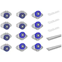 Online Deurbeslagshop Set voor 2 Valcomp Mitra schuifdeuren 2000 mm