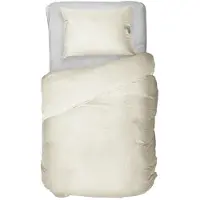 Kayori Elin Dekbedovertrek Katoensatijn - 140x200-220 cm +1 sloop - Eenpersoons - Offwhite