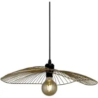 Searchlight Hanglamp Wave, dimbaar, zwart, Woon-/ Eetkamer, metaal, hanglamp