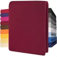 Lucina Hoeslaken Jersey Katoen Stretch 30cm Hoge Hoek - bordeaux 200x200cm - 200x220cm