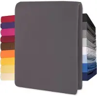 Lucina Hoeslaken Jersey Katoen Stretch 30cm Hoge Hoek - antraciet 180x200cm - 200x200cm