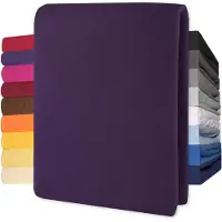 Lucina Hoeslaken Jersey Katoen Stretch 30cm Hoge Hoek - lila 90x200cm - 100x200cm