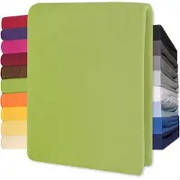 Lucina Hoeslaken Jersey Katoen Stretch 30cm Hoge Hoek - groen 140x200cm - 160x200cm