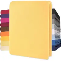 Lucina Hoeslaken Jersey Katoen Stretch 30cm Hoge Hoek - geel 90x200cm - 100x200cm