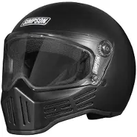 Simpson M30 Solid, integraalhelm ,Mat-Zwart ,M