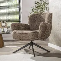 Dimehouse Savona draaibare fauteuil Hoven Rich Stof Champagne - Chenille - Scandinavisch & Basic