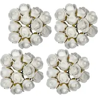 Ideas 4 Seasons Ideas4Seasons Decoratie roosjes foam - 6x - bosje van 12 - wit - Dia 2 cm - hobby/DIY bloemetjes