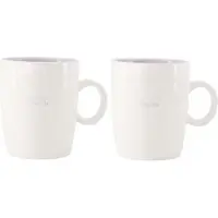 Zusss Set Van 2 Theemokken You Are So Lovely - Cadeau Dames Keramiek Wit / Lila / Zand