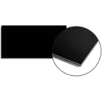 KitchenArt - Pure Black Spatscherm - 60x30 cm - Spatscherm Achterwand Keuken - Spatwand Keuken